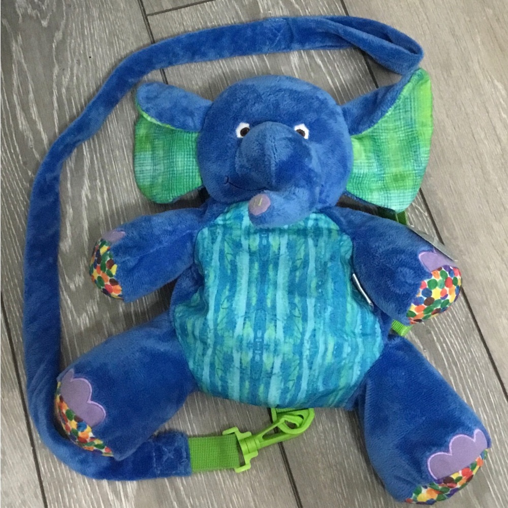 NWT The World Of Eric Carle Elephant Backpack Kid Leash